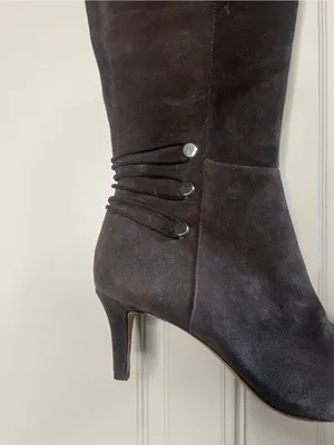 Y2K Antonio Melani Brown Suede Knee High Heeled Boots thumbnail 11