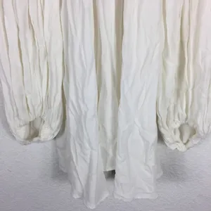Free People Drift Away White Cold Shoulder Balloon Sleeves Tunic Dress Medium thumbnail 9
