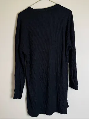 Beyond Yoga Everyday Black Ribbed Long Sleeve Tunic Top Size Large thumbnail 5