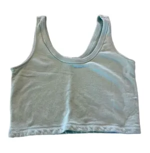 Aerie Blue Green Cropped Tank Top Extra Small thumbnail 1
