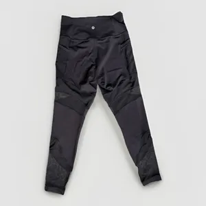 Lululemon Leggings Women Size 8 Black Mesh Panels Pockets High Rise 25" Gym Run thumbnail 3