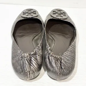 TORY BURCH Reva Lizard Embossed Leather Ballet Flats Size 9‎ thumbnail 6
