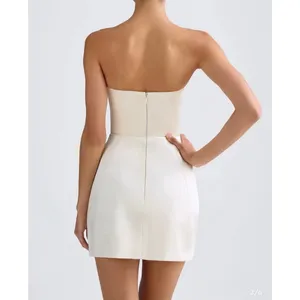 Oh Polly Haisley Bandeau Structured Tulip Mini Dress in Ivory Size 10 New thumbnail 2