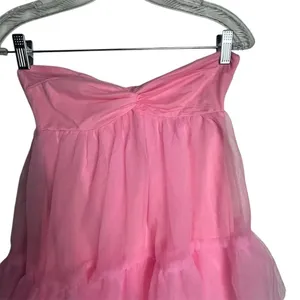 Beginning Boutique Pink Strapless‎ Tulle Mini Dress Size 2 Party Cocktail thumbnail 5