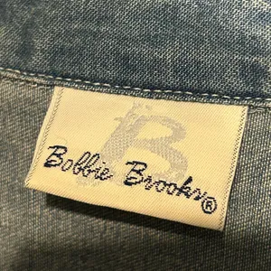 Bobbie Brooks Top Womens Blue Wash Button Up Long Sleeve Size Large. Christmas thumbnail 7