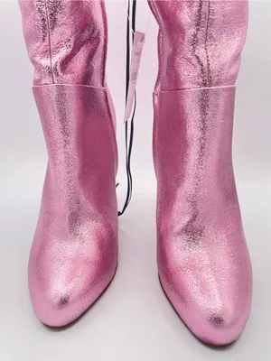 BRIAN ATWOOD x EXPRESS Metallic Pink Over the Knee Boots Size 7 NWT thumbnail 4