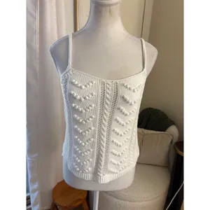 Sézane White Georgia Crochet Camisole Top Size Small thumbnail 3