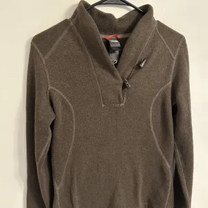 The North Face Women's Brown Sweater Shawl Collar Fleece Toggle Buttons‎ Small thumbnail 1