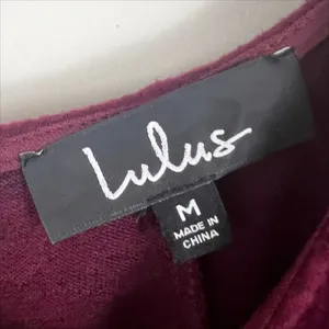 Lulus Favorite Tune Faux Wrap Sweater Dress in Burgundy Size Medium thumbnail 6