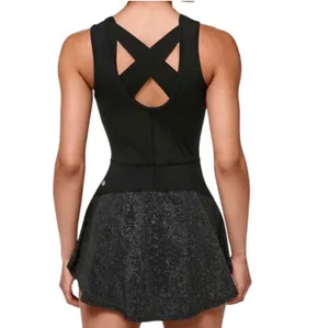 Lululemon Serene Stride Dress Skort Black Sz 6 Tennis Pickleball Run Reflective thumbnail 2