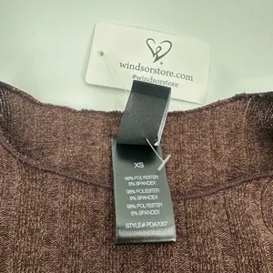 Windsor Dress Juniors XS Brown Rib Knit Casual Chills Long Bell Sleeve Mini Slit thumbnail 5