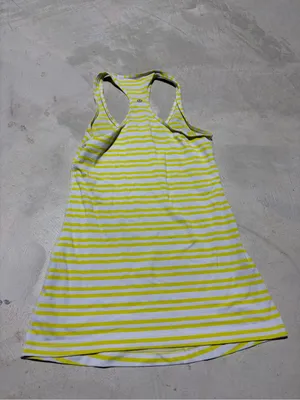 Lululemon Women’s Striped Racerback Tank top - Yellow/White thumbnail 6