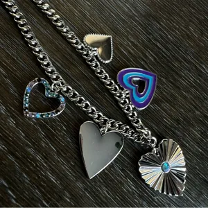 NEW Necklace and earrings Set, AB rhinestones and silver tone metal, custom thumbnail 9