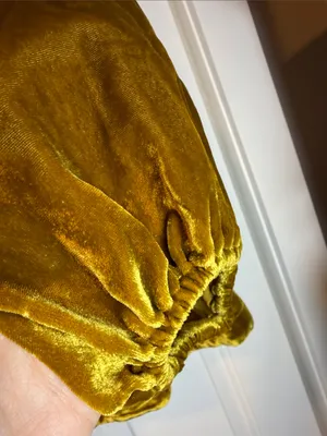 Anthropologie Golden Velvet V-Neck Peasant Blouse with detail small thumbnail 8