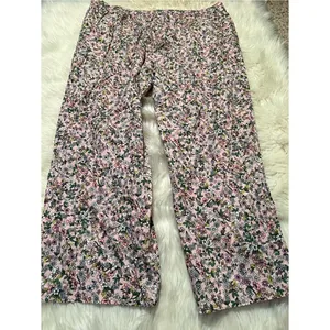 JoySpun Womens Plus Size 2X 18W-20W Pajama Pants Light Pink Ditsy Floral Pockets thumbnail 7