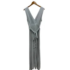 Lulus Surplice Neck Sleeveless Jersey Maxi Dress in Dusty Mint size XS NWT thumbnail 3