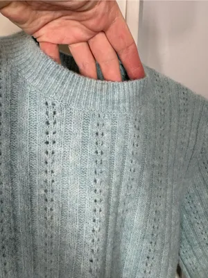 Madewell Cloudsoft Charm Stitch Hazel Sweater Tee xxs mint Blue Preppy juniper thumbnail 7