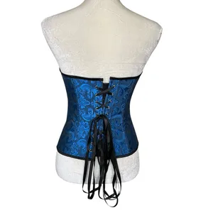 Corset Hour Glass Waist Training Women’s Size M Blue Costume Coquette thumbnail 3