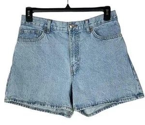 MNG SZ 8 Jeans Shorts High-Rise Zip-Fly Light Wash 5-Pocket Design Blue thumbnail 1
