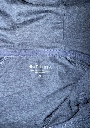 Athleta Performance Full Zip Hooded Athletic Jacket Womens Extra Small Navy Blue thumbnail 3