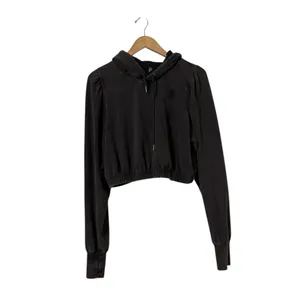 FREE PEOPLE FP Movement Hot Shot Brown Crop Hoodie Sweatshirt thumbnail 2