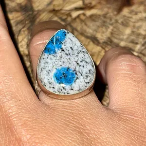 K2 Jasper Ring Size 8 3/4 Blue thumbnail 4