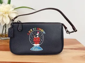 NWT‎ Coach X Peanuts Nolita 19 With Snoopy Let It Snow Motif thumbnail 1