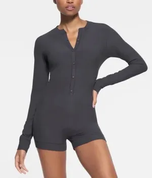 SKIMS Soft Lounge Onesie Graphite thumbnail 1