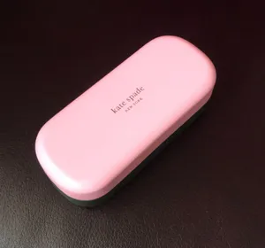 Kate Spade new glasses case with cloths, color in pink and dark green thumbnail 1