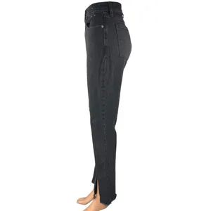 Abercrombie & Fitch Black High Rise Skinny Flared Split Hem Denim Jeans Pants 27 thumbnail 2