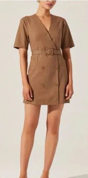 ASTR the Label Belted Wrap Dress Size Large‎ thumbnail 1