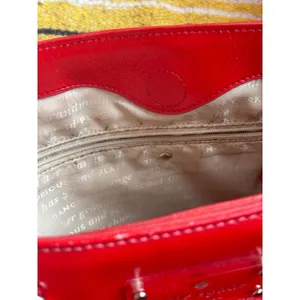 Kate Spade New York Red Patent Leather Satchel Crossbody Bag Gold Hardware thumbnail 5
