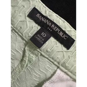 Banana Republic Womens Mint Green Textured Jacquard Shorts Geometric‎ Size 10 thumbnail 5