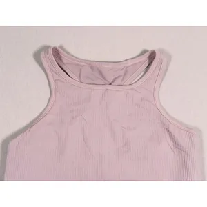 Lululemon Ebb to Street Cropped Tank Top Size 12 Pink Haze Racerback Gym Yoga thumbnail 5