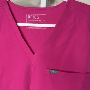 FIGS Catarina One-Pocket Nurse Scrub Top Pink XXL thumbnail 3