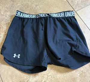 Under Armour Black Women’s Athletic Shorts with Branded Waistband thumbnail 1