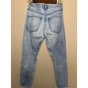 AGOLDE Riley High Rise‎ Straight Crop Jeans Light Wash Distressed Blue Size 25 thumbnail 6