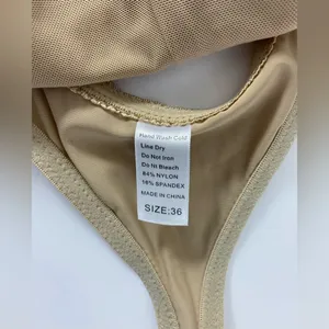 Defitshape Women’s Beige size 36/Large Backless Stretchy Seamless Bodysuit NWOT thumbnail 3