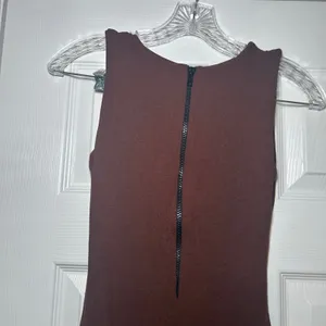 Naked Wardrobe Baby Mama Brown Sleeveless Maternity Jumpsuit Small NWT lounge thumbnail 2