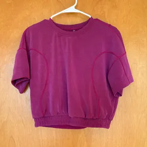 Lululemon Align Cropped Short Sleeve Top Magenta‎ Size 6 NWOT thumbnail 1