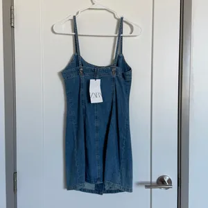 Zara Blue Denim Button-Down Dress thumbnail 2