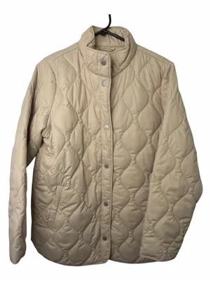 NWT 32 Degrees Women's Quilted Coat Snap Jacket in Tan NEW thumbnail 1