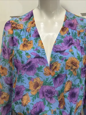 VERONICA BEARD 100% Silk Sean Floral-Printed Ruched Dress | Size 6🌸 thumbnail 8