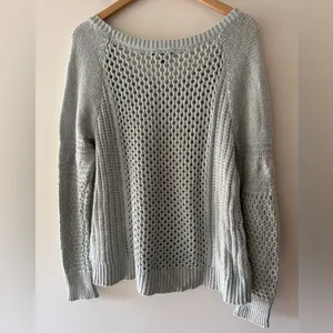 American Eagle‎ Light Blue Sweater Wool Cotton Blend thumbnail 3
