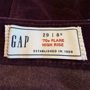 GAP 70s Flare Corduroy Jeans Pants Size 29S High Rise Dark Academia Fall NWT thumbnail 10