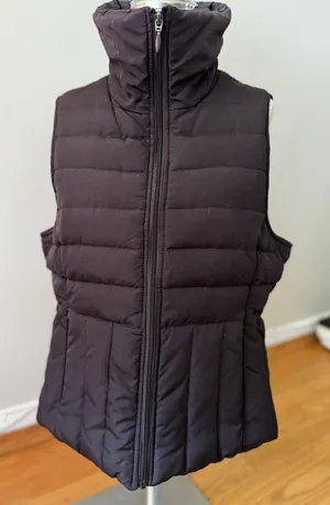 Kenneth Cole Reaction Chocolate Brown Warm Layering Down Puffer Vest Jacket Sz L thumbnail 1