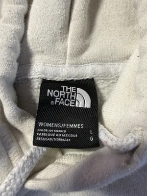 The North Face Half Dome Hoodie Women L White Pullover Logo Sweatshirt thumbnail 3