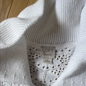 LOFT White Knit Cardigan thumbnail 2