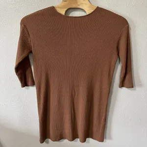 Free People FP Beach Size Medium‎ Phoenix Mini Dress Brown Tunic Ribbed Coverup thumbnail 3