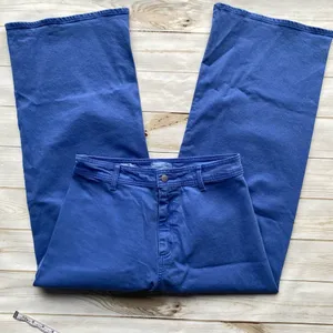 Universal Thread high waist sailor wide leg indigo blue denim jeans fall winter thumbnail 1